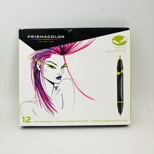 Prismacolor Premier Dual-Ended Art Markers, 12ct Many Colors. Great Condition.